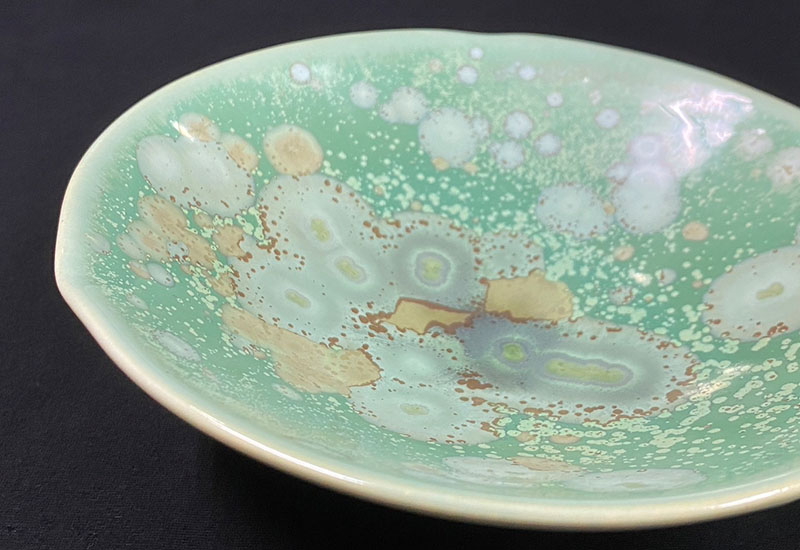 林妙芳 綠桔結晶-茶碗